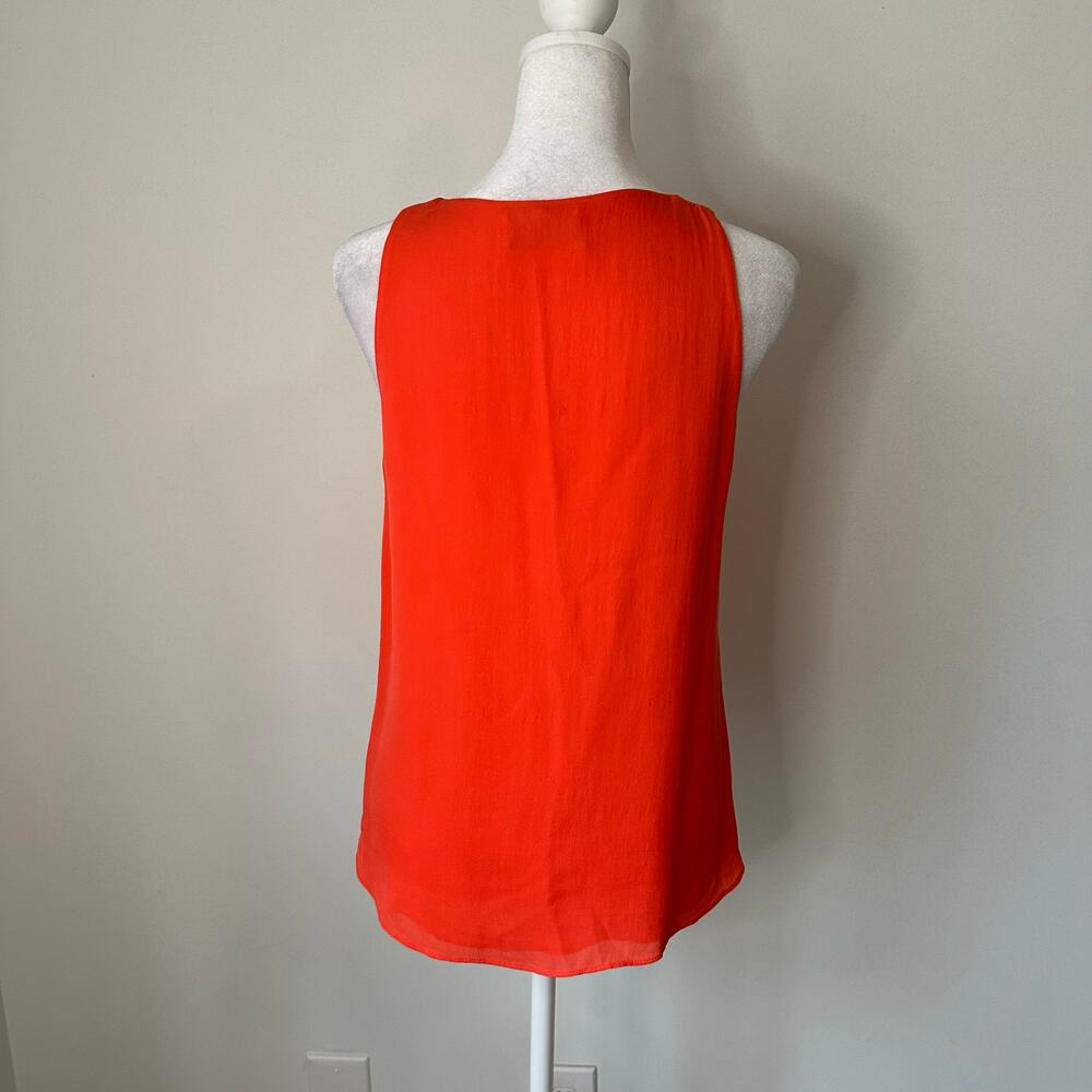 A.L.C. coral orange silk sleeveless top - Picture 3 of 11
